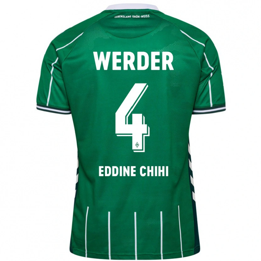 Danxen Heren Dhia Eddine Chihi #4 Groen Wit Thuisshirt Thuistenue 2025/26 T-Shirt