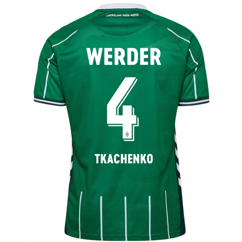 Danxen Heren Oleksandr Tkachenko #4 Groen Wit Thuisshirt Thuistenue 2025/26 T-Shirt