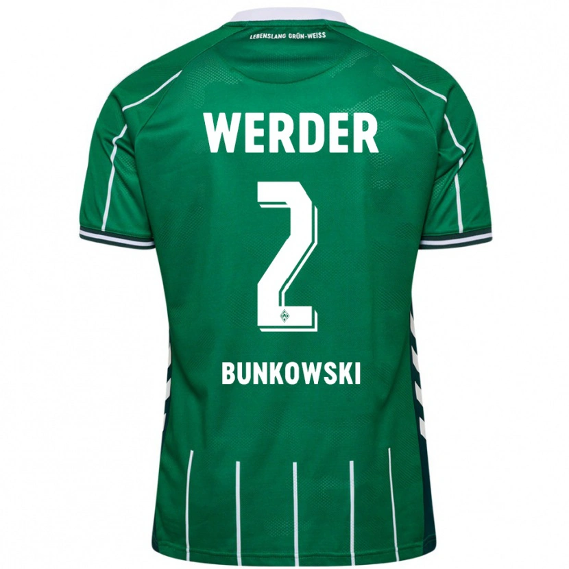 Danxen Heren Paul Bunkowski #2 Groen Wit Thuisshirt Thuistenue 2025/26 T-Shirt