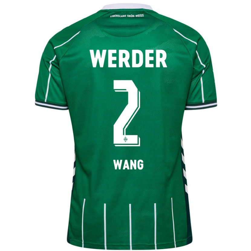 Danxen Heren Bowen Wang #2 Groen Wit Thuisshirt Thuistenue 2025/26 T-Shirt