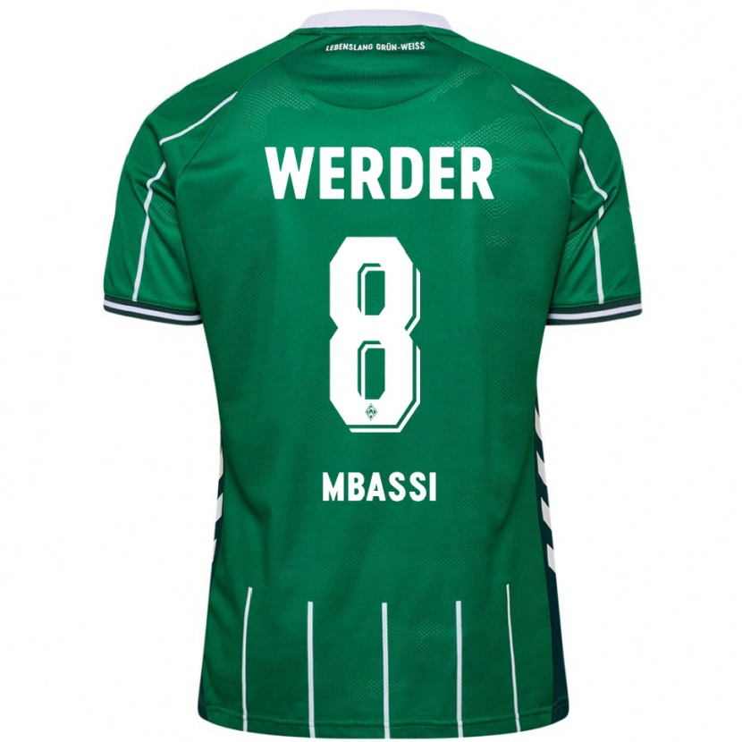 Danxen Heren Mario Mbassi #8 Groen Wit Thuisshirt Thuistenue 2025/26 T-Shirt