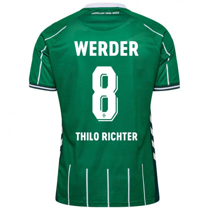 Danxen Heren Jasper Thilo Richter #8 Groen Wit Thuisshirt Thuistenue 2025/26 T-Shirt