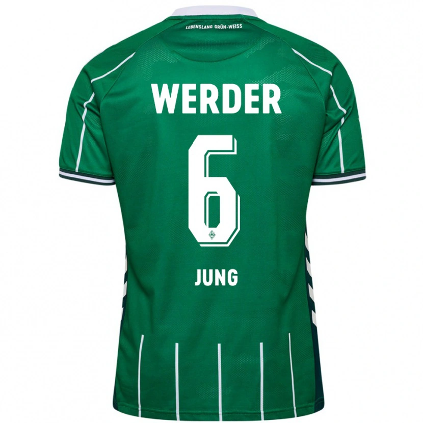 Danxen Heren Seong-Hyeon Jung #6 Groen Wit Thuisshirt Thuistenue 2025/26 T-Shirt