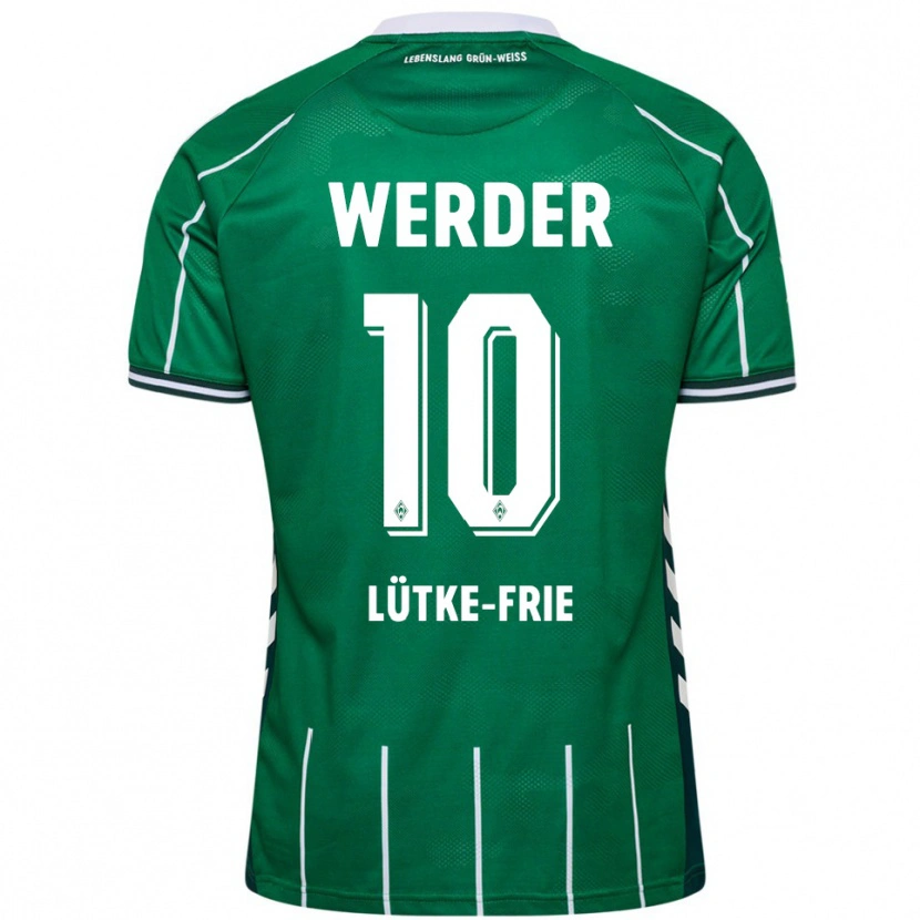 Danxen Heren Dennis Lütke-Frie #10 Groen Wit Thuisshirt Thuistenue 2025/26 T-Shirt