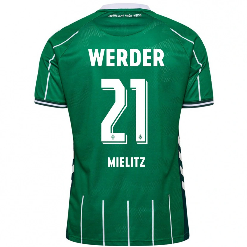 Danxen Heren Sebastian Mielitz #21 Groen Wit Thuisshirt Thuistenue 2025/26 T-Shirt