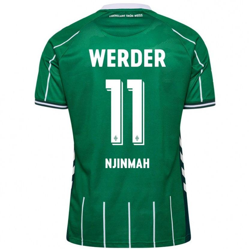 Danxen Heren Justin Njinmah #11 Groen Wit Thuisshirt Thuistenue 2025/26 T-Shirt