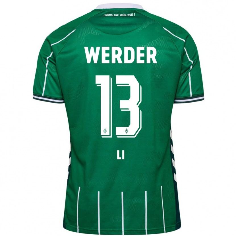 Danxen Heren Xiancheng Li #13 Groen Wit Thuisshirt Thuistenue 2025/26 T-Shirt