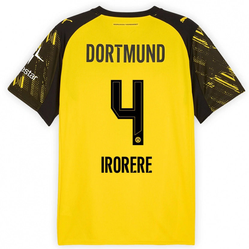 Danxen Heren Felix Irorere #4 Geel Zwart Thuisshirt Thuistenue 2025/26 T-Shirt