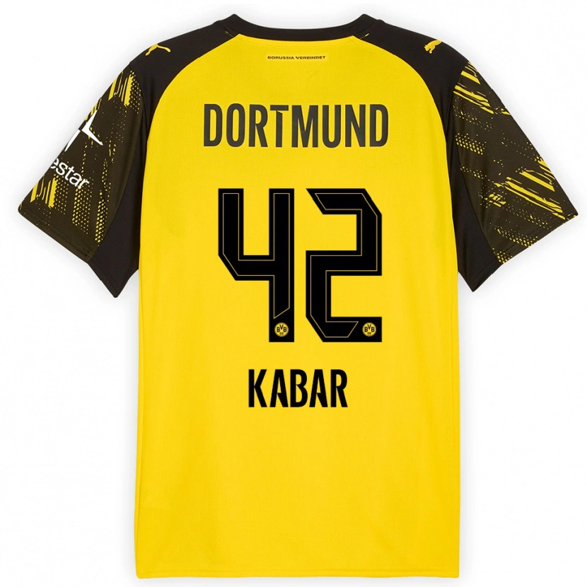 Danxen Heren Almugera Kabar #42 Geel Zwart Thuisshirt Thuistenue 2025/26 T-Shirt
