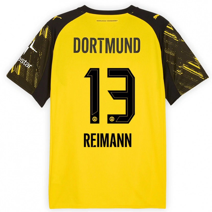 Danxen Heren Paula Reimann #13 Geel Zwart Thuisshirt Thuistenue 2025/26 T-Shirt