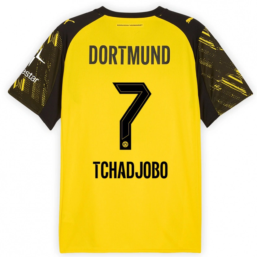 Danxen Heren Dia Tchadjobo #7 Geel Zwart Thuisshirt Thuistenue 2025/26 T-Shirt