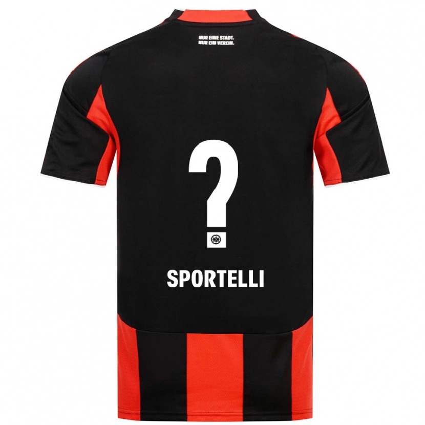 Danxen Heren Flavio Sportelli #0 Zwart Rood Thuisshirt Thuistenue 2025/26 T-Shirt