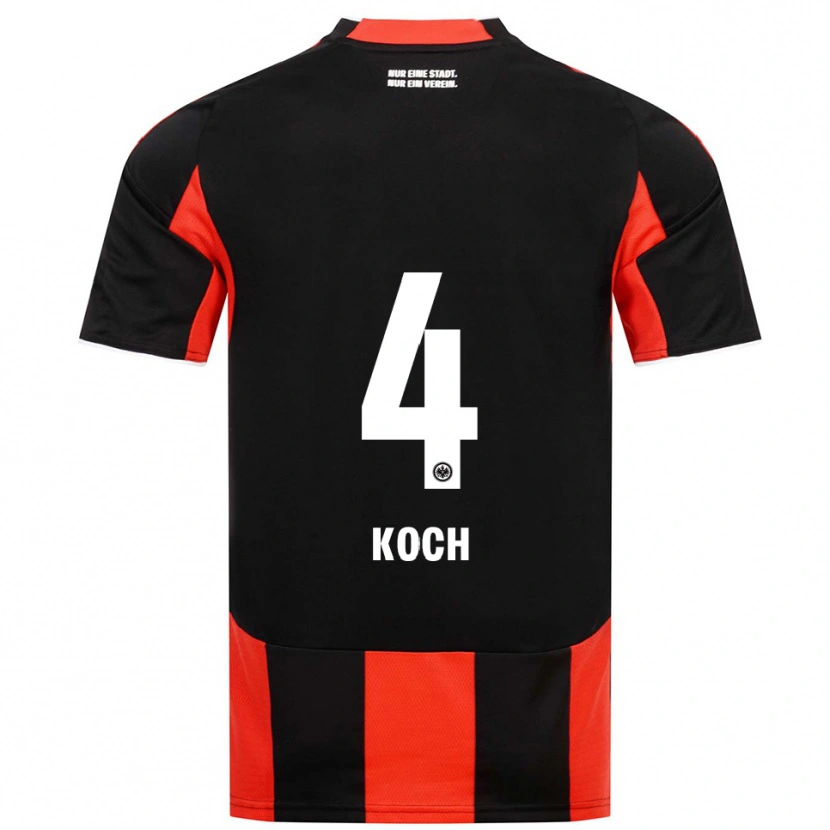 Danxen Heren Robin Koch #4 Zwart Rood Thuisshirt Thuistenue 2025/26 T-Shirt