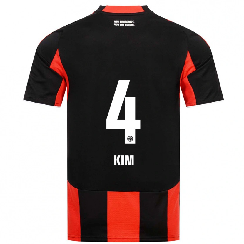 Danxen Heren Yoon-Do Kim #4 Zwart Rood Thuisshirt Thuistenue 2025/26 T-Shirt
