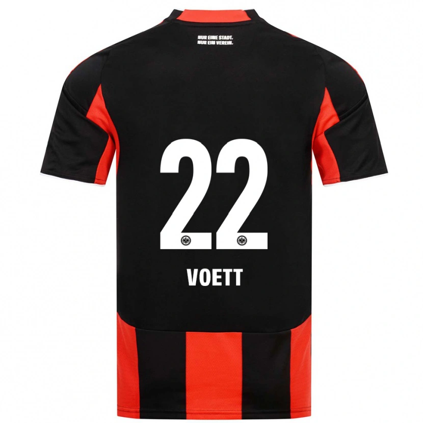 Danxen Heren Johannes Vött #22 Zwart Rood Thuisshirt Thuistenue 2025/26 T-Shirt