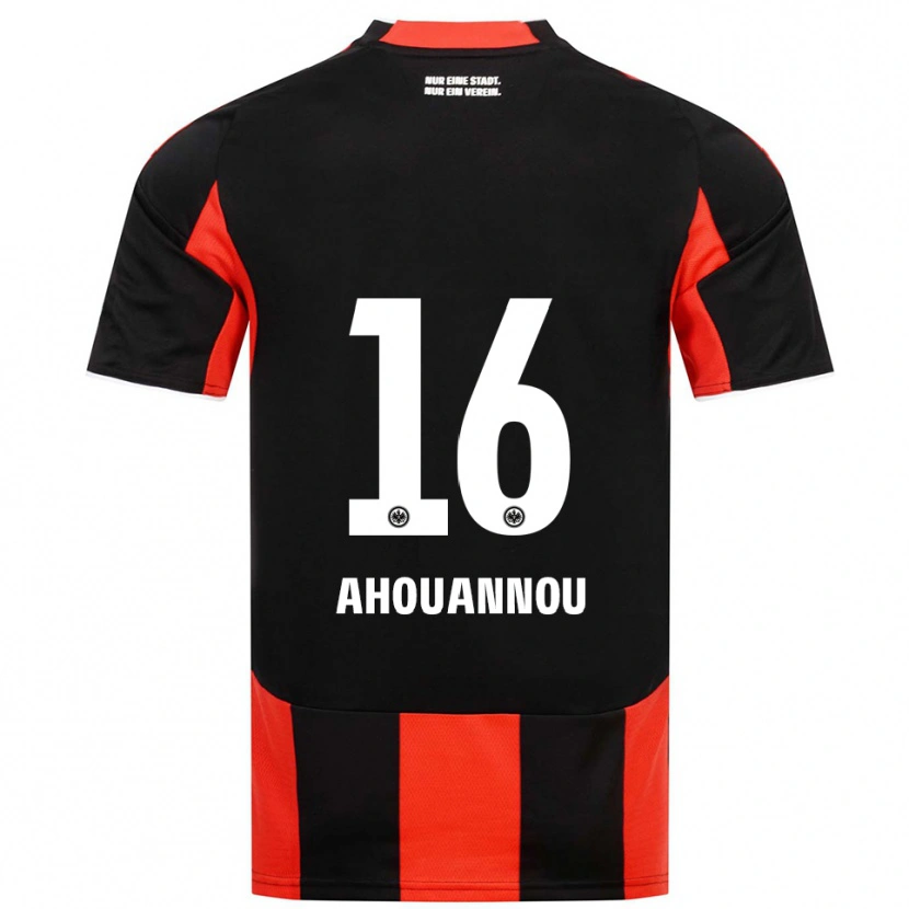 Danxen Heren Yannis Ahouannou #16 Zwart Rood Thuisshirt Thuistenue 2025/26 T-Shirt