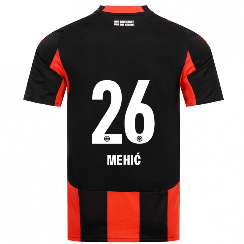 Danxen Heren Liam Mehić #26 Zwart Rood Thuisshirt Thuistenue 2025/26 T-Shirt
