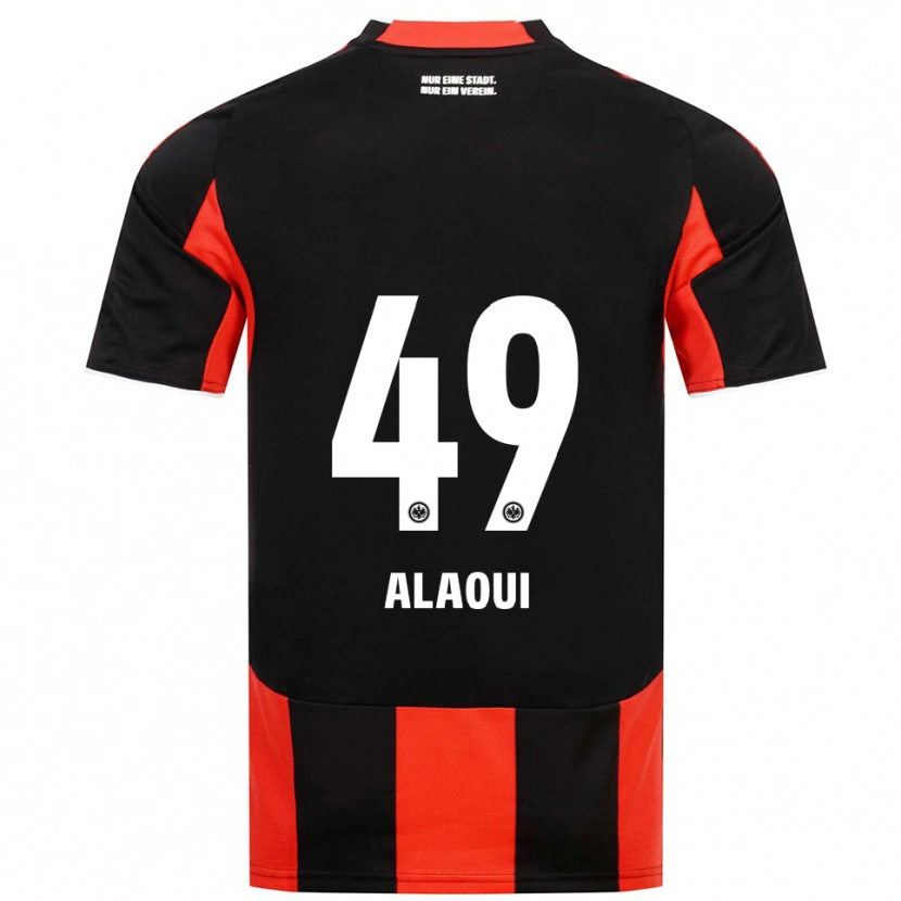 Danxen Heren Anas Alaoui #49 Zwart Rood Thuisshirt Thuistenue 2025/26 T-Shirt