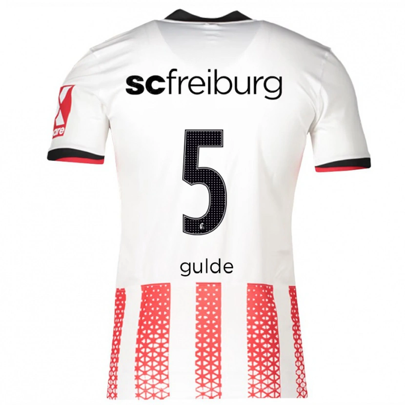 Danxen Heren Manuel Gulde #5 Wit Rood Thuisshirt Thuistenue 2025/26 T-Shirt