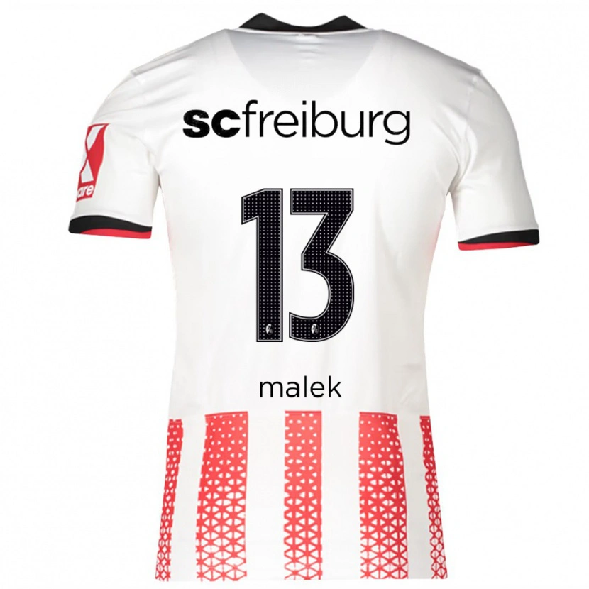 Danxen Heren Jannik Malek #13 Wit Rood Thuisshirt Thuistenue 2025/26 T-Shirt