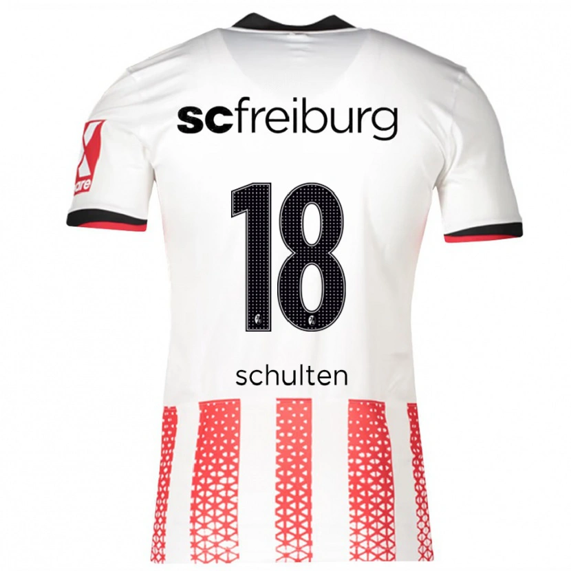 Danxen Heren Luca Schulten #18 Wit Rood Thuisshirt Thuistenue 2025/26 T-Shirt