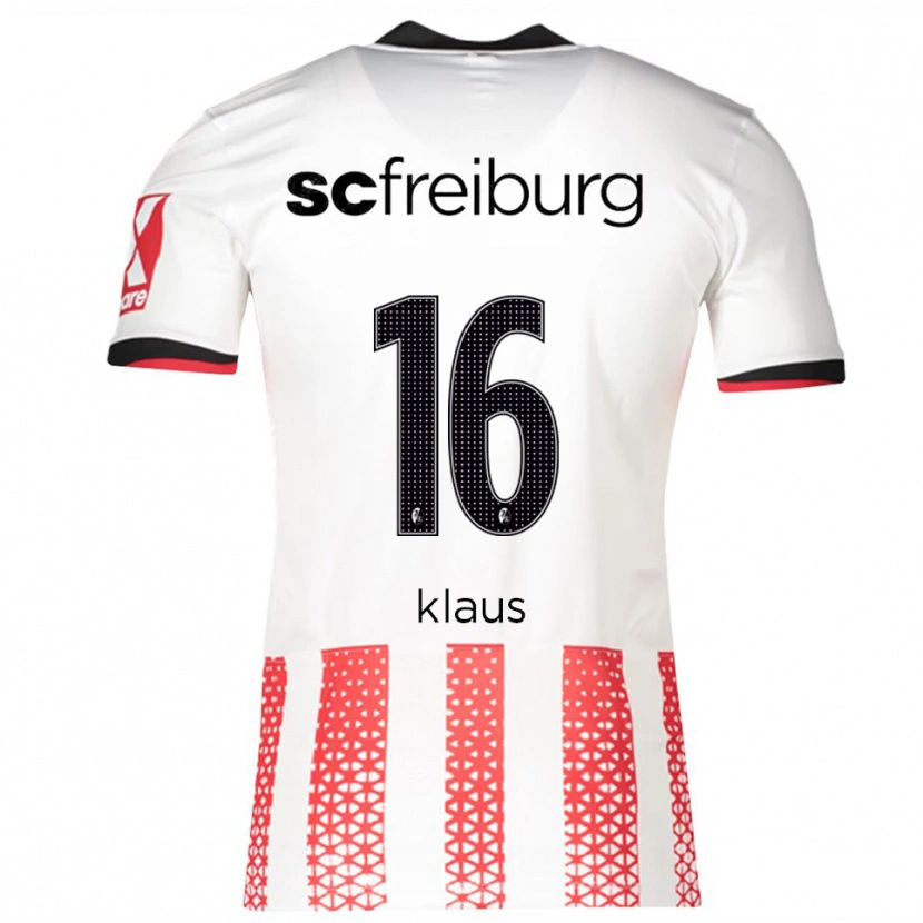 Danxen Heren Elias Klaus #16 Wit Rood Thuisshirt Thuistenue 2025/26 T-Shirt