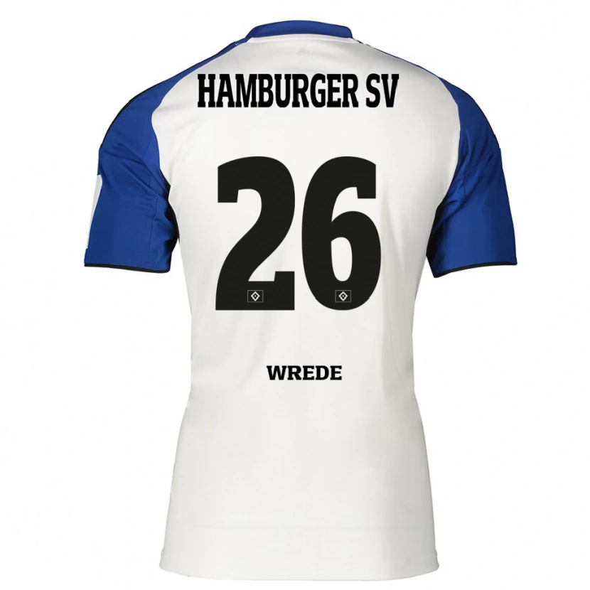 Danxen Heren Jonna Wrede #26 Wit Blauw Thuisshirt Thuistenue 2025/26 T-Shirt