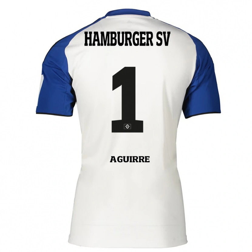 Danxen Heren José Aguirre #1 Wit Blauw Thuisshirt Thuistenue 2025/26 T-Shirt