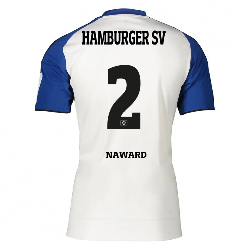 Danxen Heren Lela-Celin Naward #2 Wit Blauw Thuisshirt Thuistenue 2025/26 T-Shirt
