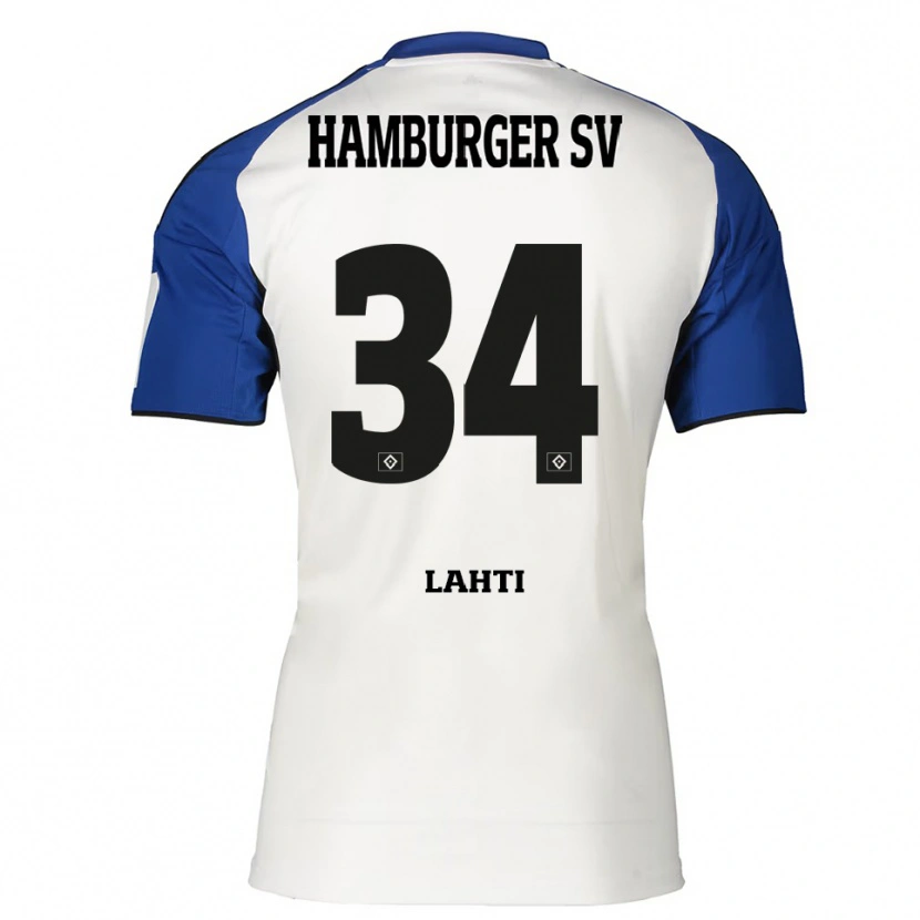 Danxen Heren Elias Lahti #34 Wit Blauw Thuisshirt Thuistenue 2025/26 T-Shirt