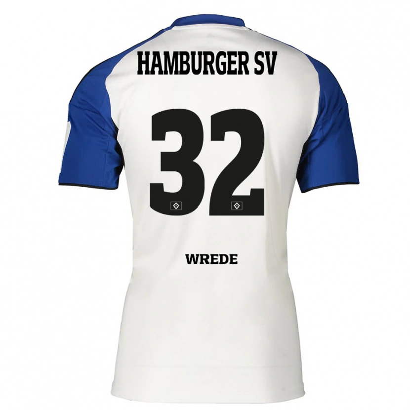 Danxen Heren Lotta Wrede #32 Wit Blauw Thuisshirt Thuistenue 2025/26 T-Shirt
