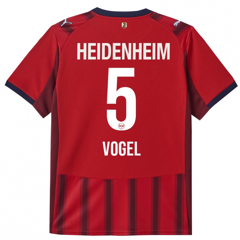 Danxen Heren Maximilian Vogel #5 Rood Marineblauw Thuisshirt Thuistenue 2025/26 T-Shirt