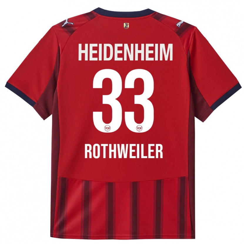 Danxen Heren Nick Rothweiler #33 Rood Marineblauw Thuisshirt Thuistenue 2025/26 T-Shirt