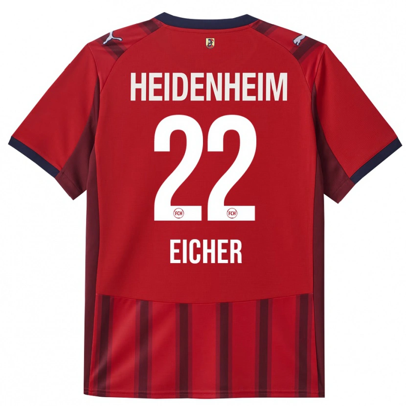Danxen Heren Vitus Eicher #22 Rood Marineblauw Thuisshirt Thuistenue 2025/26 T-Shirt