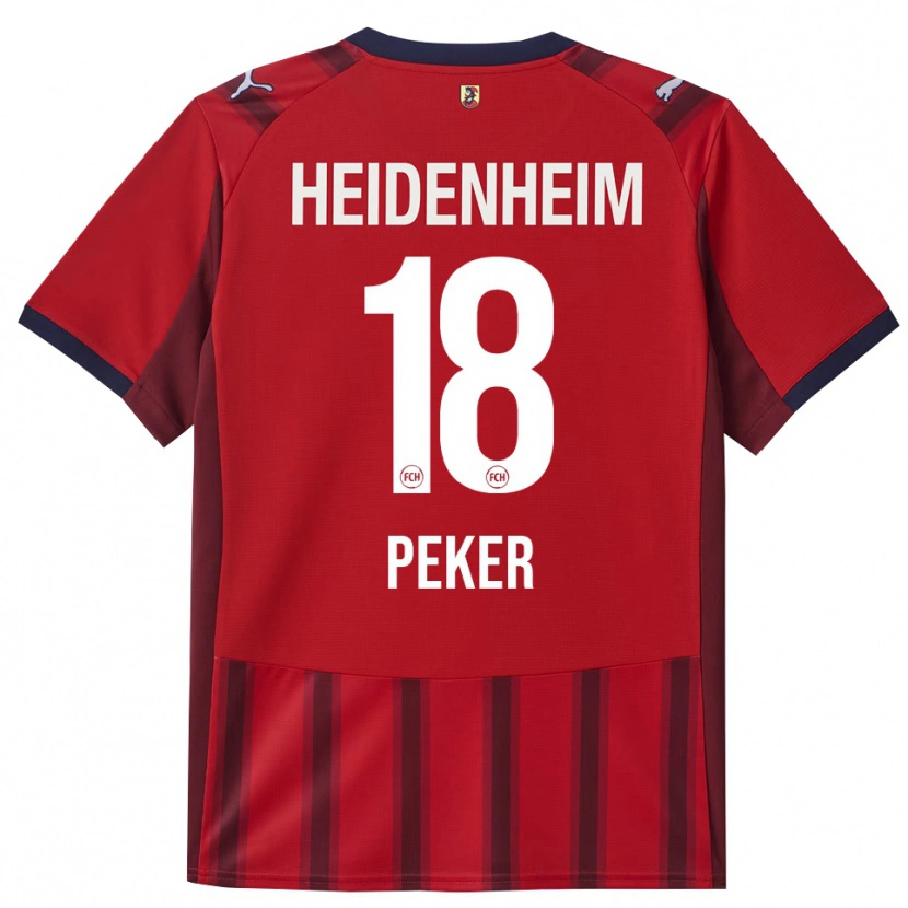 Danxen Heren Sena Peker #18 Rood Marineblauw Thuisshirt Thuistenue 2025/26 T-Shirt