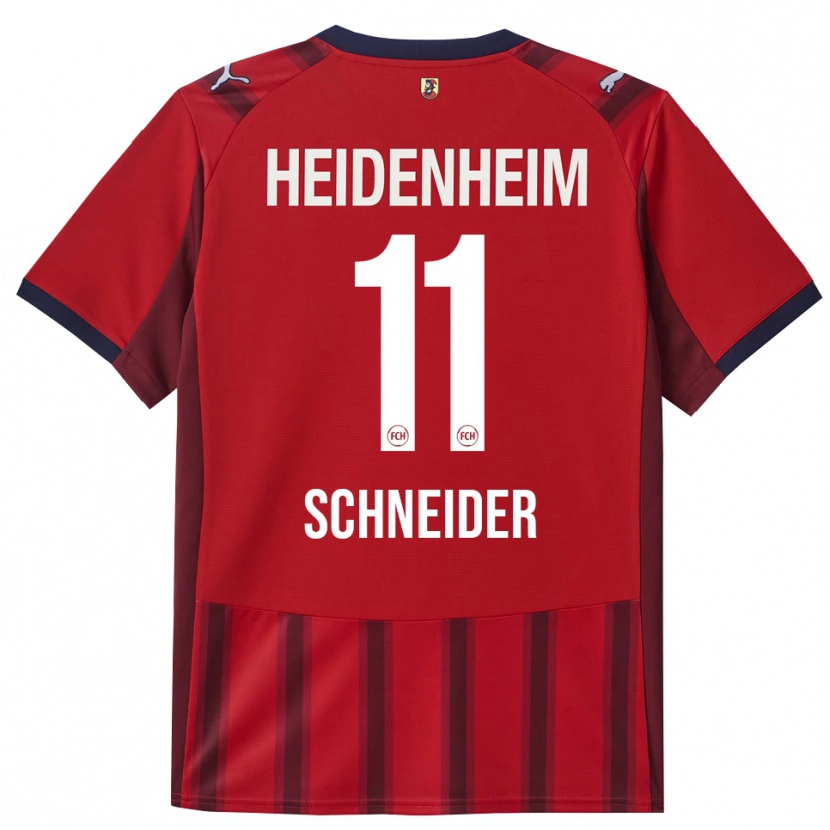 Danxen Heren Noah Schneider #11 Rood Marineblauw Thuisshirt Thuistenue 2025/26 T-Shirt