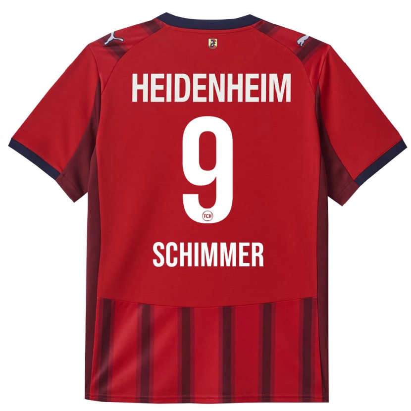 Danxen Heren Stefan Schimmer #9 Rood Marineblauw Thuisshirt Thuistenue 2025/26 T-Shirt