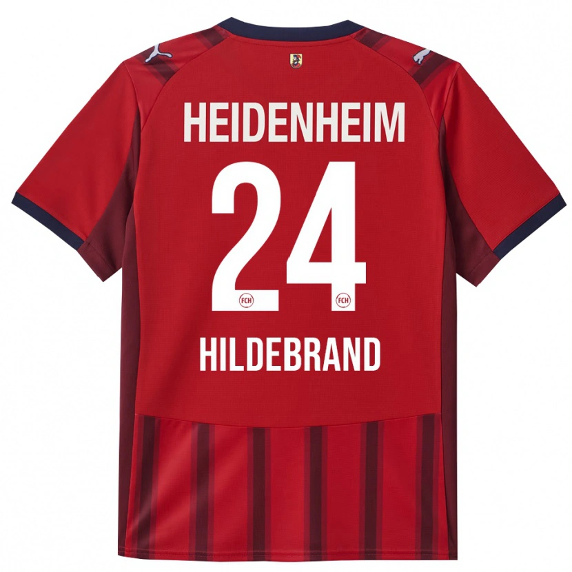 Danxen Heren Jan Hildebrandt #24 Rood Marineblauw Thuisshirt Thuistenue 2025/26 T-Shirt