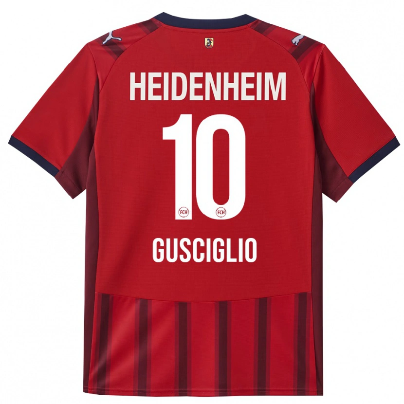 Danxen Heren Alessio Gusciglio #10 Rood Marineblauw Thuisshirt Thuistenue 2025/26 T-Shirt