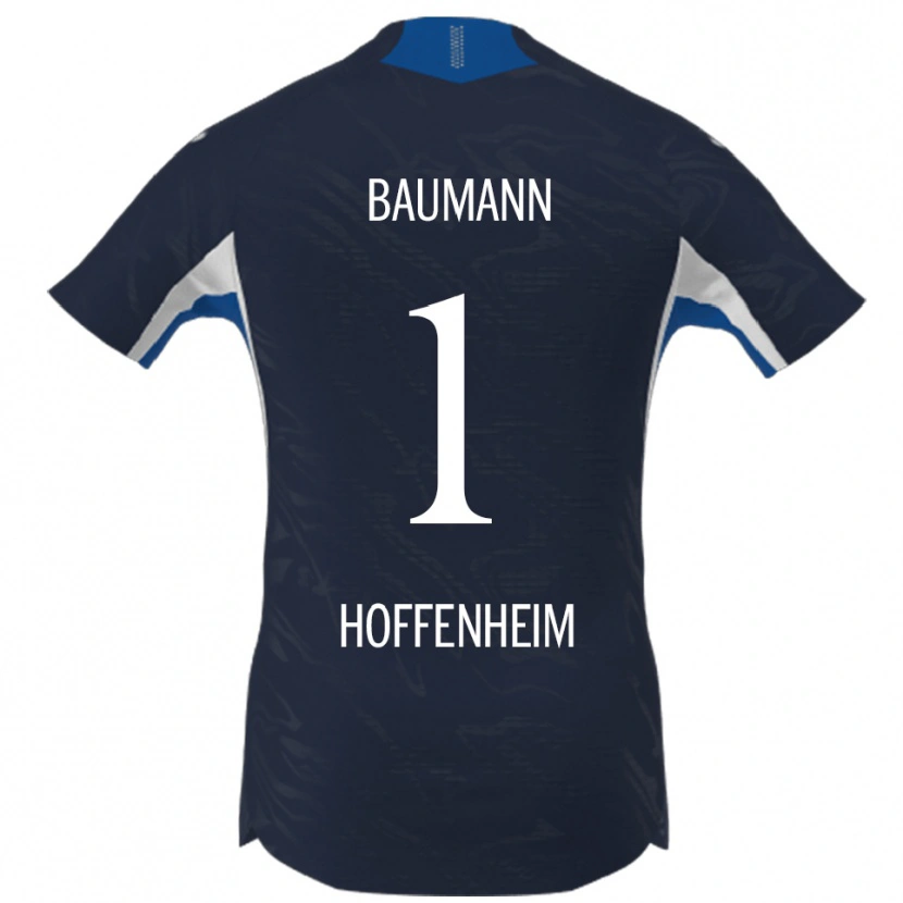 Danxen Heren Oliver Baumann #1 Marineblauw Wit Thuisshirt Thuistenue 2025/26 T-Shirt