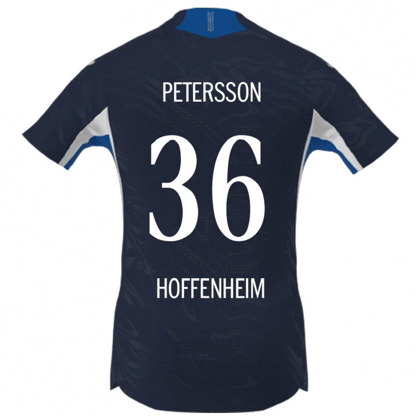 Danxen Heren Lúkas Petersson #36 Marineblauw Wit Thuisshirt Thuistenue 2025/26 T-Shirt