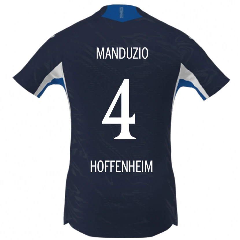 Danxen Heren Mattia Manduzio #4 Marineblauw Wit Thuisshirt Thuistenue 2025/26 T-Shirt