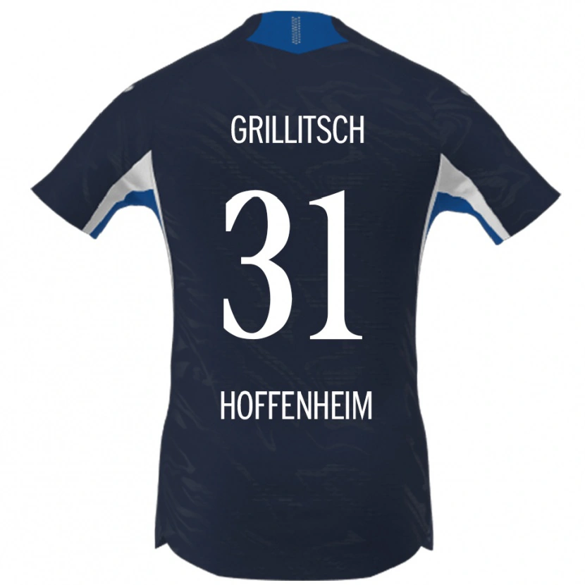 Danxen Heren Florian Grillitsch #31 Marineblauw Wit Thuisshirt Thuistenue 2025/26 T-Shirt