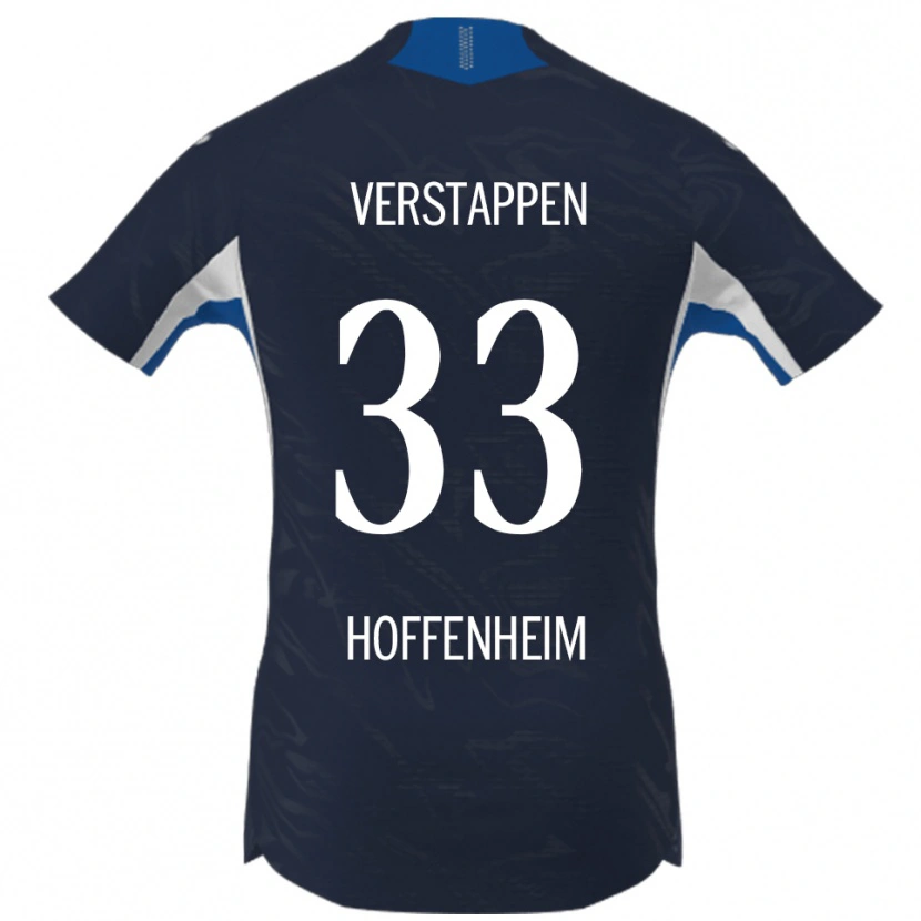Danxen Heren Eric Verstappen #33 Marineblauw Wit Thuisshirt Thuistenue 2025/26 T-Shirt