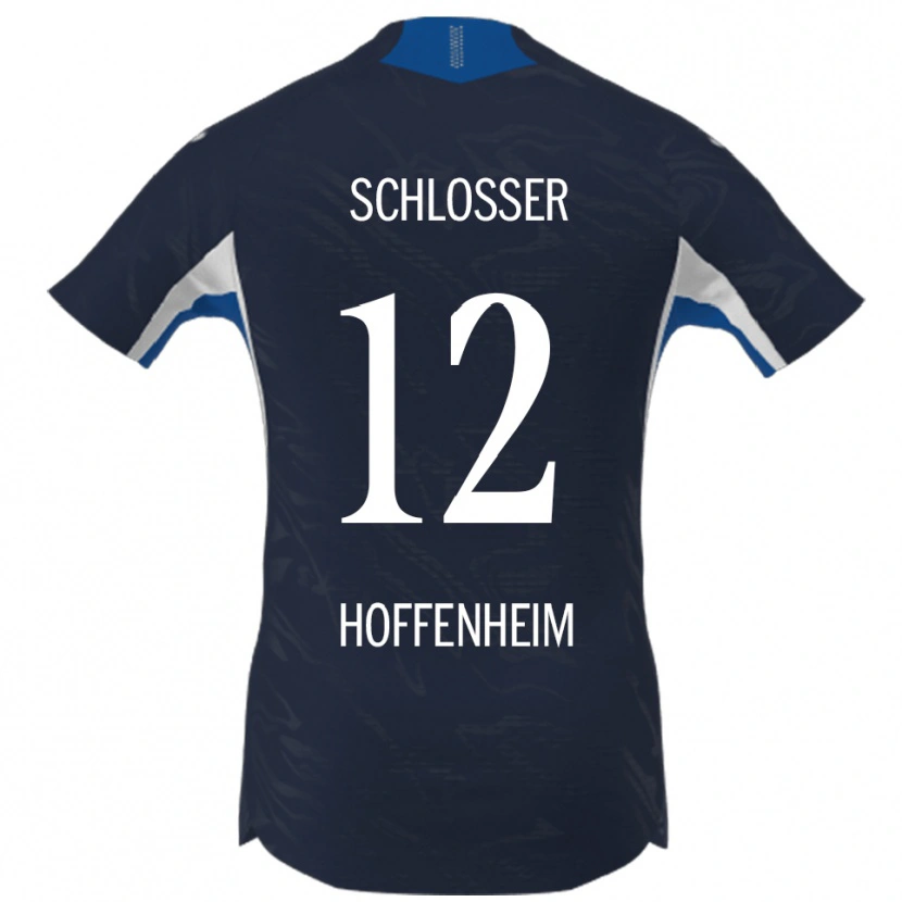 Danxen Heren Nils Schlosser #12 Marineblauw Wit Thuisshirt Thuistenue 2025/26 T-Shirt