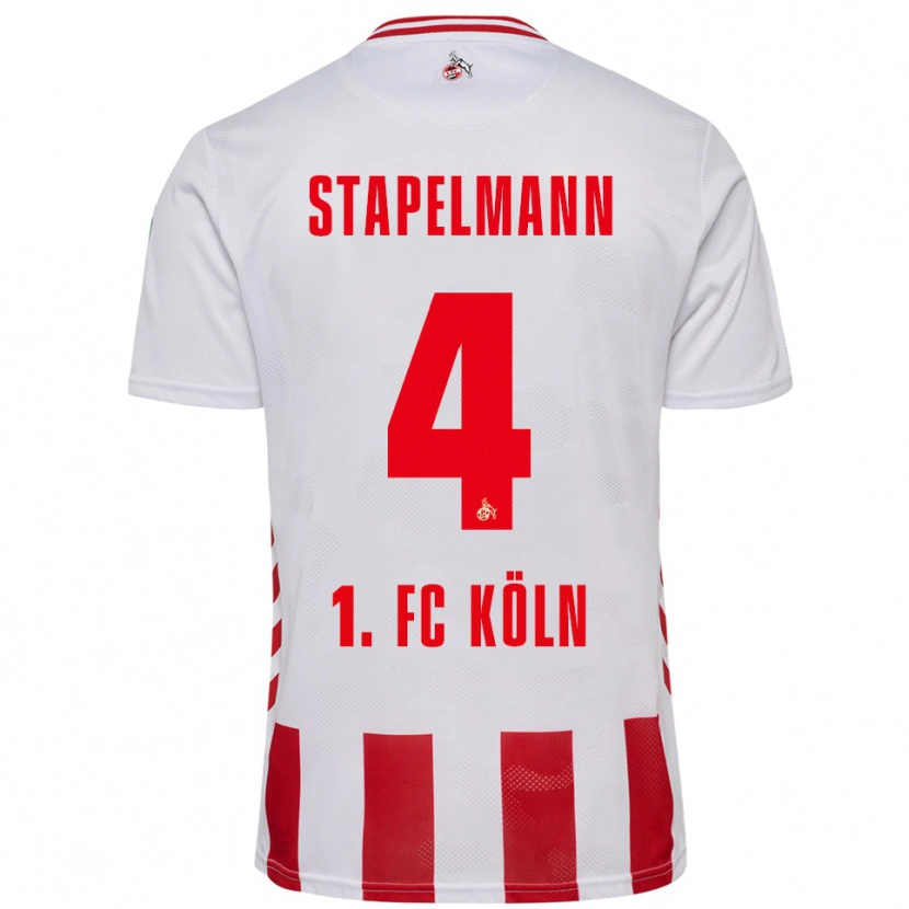Danxen Heren Luis Stapelmann #4 Wit Rood Thuisshirt Thuistenue 2025/26 T-Shirt