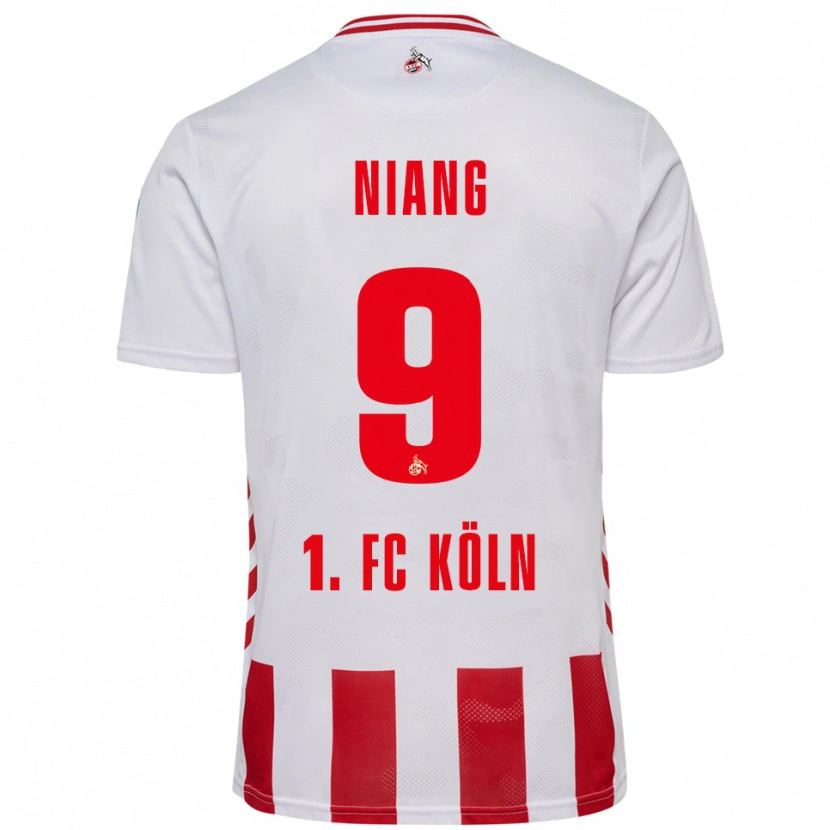 Danxen Heren Youssoupha Niang #9 Wit Rood Thuisshirt Thuistenue 2025/26 T-Shirt
