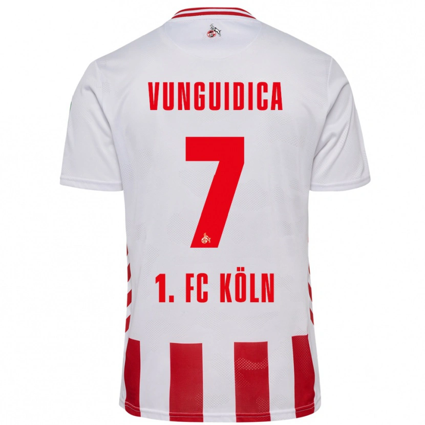 Danxen Heren Exaouse Vunguidica #7 Wit Rood Thuisshirt Thuistenue 2025/26 T-Shirt