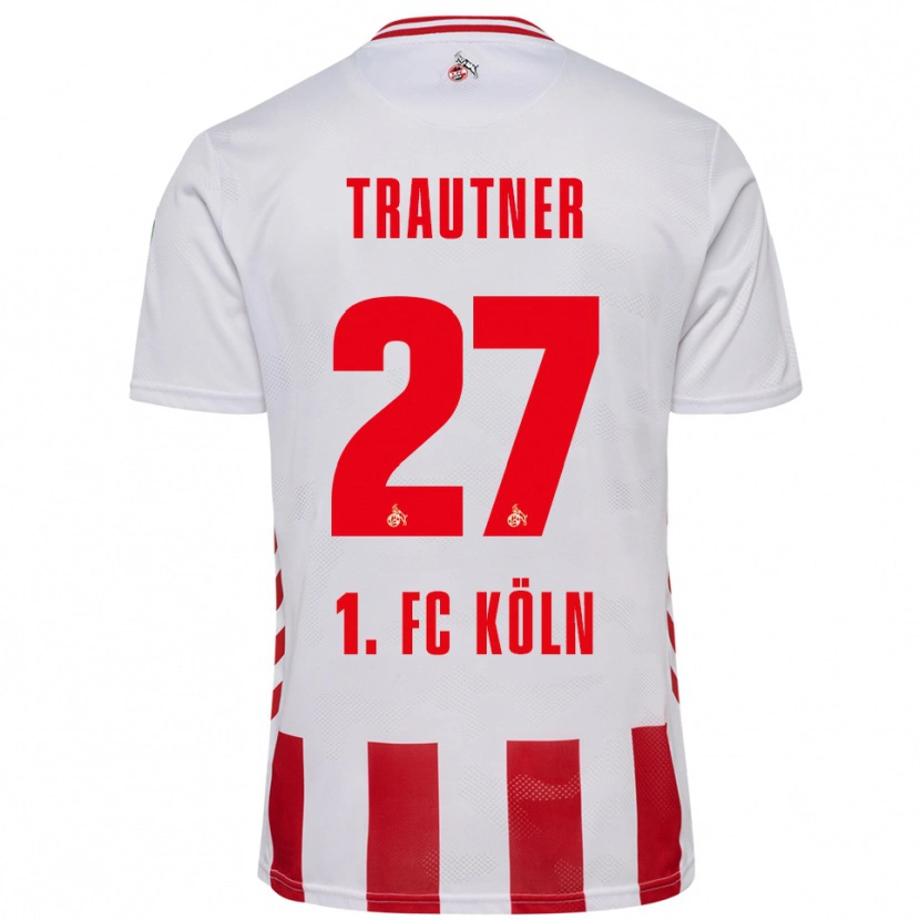 Danxen Heren Tobias Trautner #27 Wit Rood Thuisshirt Thuistenue 2025/26 T-Shirt