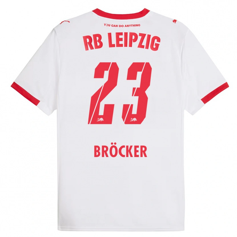 Danxen Heren Mads Bröcker #23 Wit Rood Thuisshirt Thuistenue 2025/26 T-Shirt